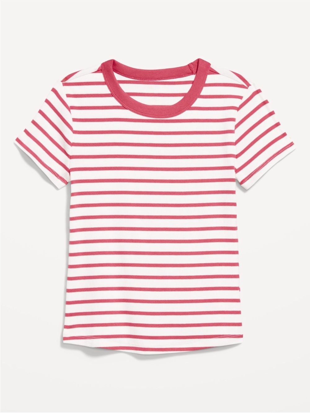 Women’s Snug Crew-Neck Ribbed T-Shirt